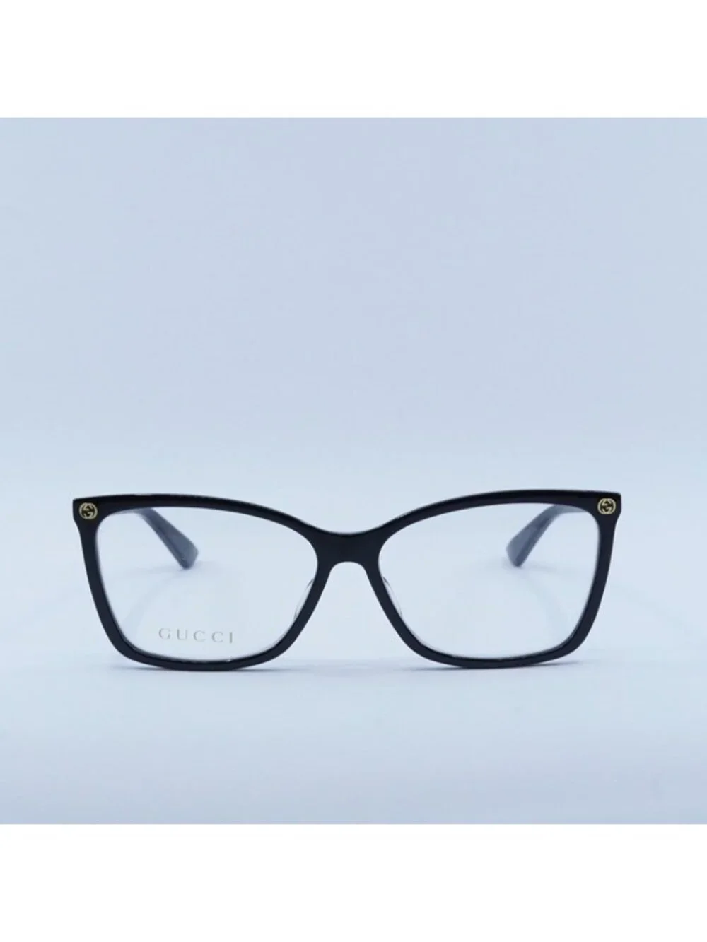 Gucci GG0025O 001 Eyeglasses Black Cat Eye Frame